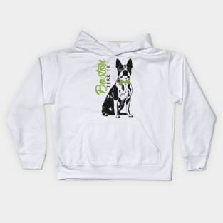 Boston Terrier dog Kids Hoodie